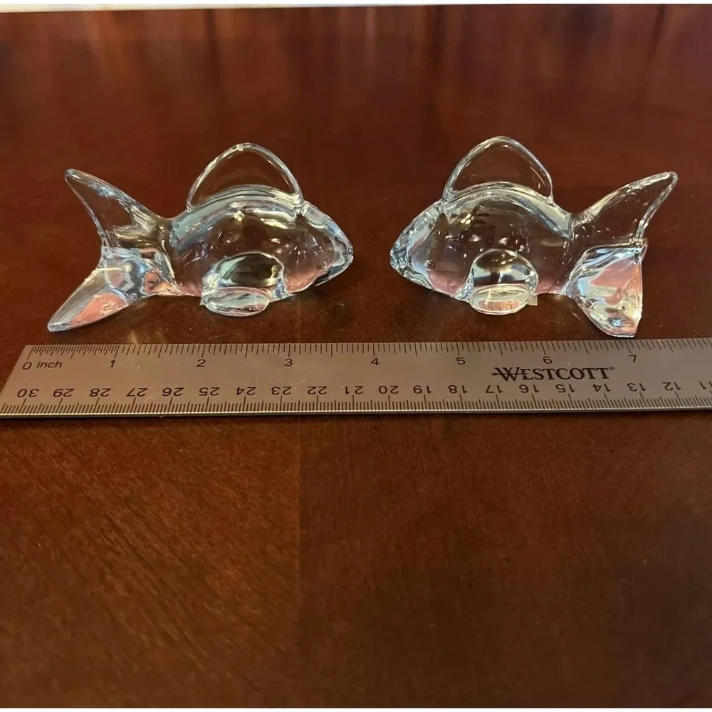 Oneida‎ Crystal Glass Fish Figurines Set of 2 Elegant fish design